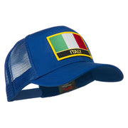 Italy Europe Flag Patched Mesh Back Cap