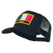 Italy Europe Flag Patched Mesh Back Cap