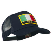 Italy Europe Flag Patched Mesh Back Cap