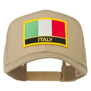 Italy Europe Flag Patched Mesh Back Cap