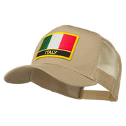 Italy Europe Flag Patched Mesh Back Cap