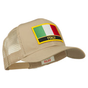 Italy Europe Flag Patched Mesh Back Cap