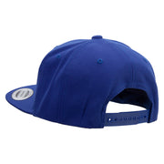 R Sign Embroidered Wool Blend Prostyle Snapback - Royal OSFM