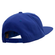 R Sign Embroidered Wool Blend Prostyle Snapback - Royal OSFM