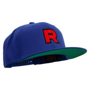 R Sign Embroidered Wool Blend Prostyle Snapback - Royal OSFM