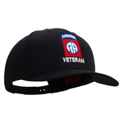 82nd Airborne Veteran Embroidered Solid Cotton Twill Pro Style Cap