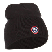 Tennessee Flag Logo Embroidered Knitted Short Beanie