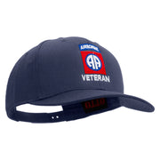 82nd Airborne Veteran Embroidered Solid Cotton Twill Pro Style Cap