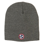 Tennessee Flag Logo Embroidered Knitted Short Beanie