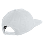 Sound Equalizer Embroidered 5 Panel Cotton High Profile Flat Bill Unstructured Cap - White OSFM