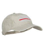 Thin Red Line Silver USA Flag Embroidered Washed Cap