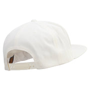 R Sign Embroidered Wool Blend Prostyle Snapback - Natural OSFM