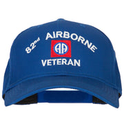 US Army 82nd Airborne Veteran Logo Embroidered Solid Cotton Pro Style Cap