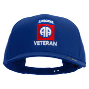 82nd Airborne Veteran Embroidered Solid Cotton Twill Pro Style Cap