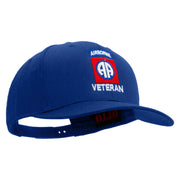 82nd Airborne Veteran Embroidered Solid Cotton Twill Pro Style Cap
