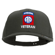 82nd Airborne Veteran Embroidered Solid Cotton Twill Pro Style Cap