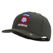 82nd Airborne Veteran Embroidered Solid Cotton Twill Pro Style Cap