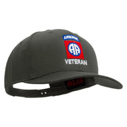 82nd Airborne Veteran Embroidered Solid Cotton Twill Pro Style Cap
