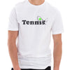 Tennis Ball and Rack Graphic Design Ring Spun Combed Cotton Short Sleeve Deluxe Jersey T-Shirt