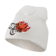 Trick or Treat Jack o Lantern Embroidered Short Beanie