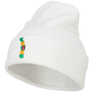 Togo Flag Map Embroidered Long Beanie