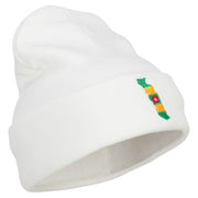 Togo Flag Map Embroidered Long Beanie