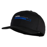 Loading Bar Embroidered Solid Cotton Twill Pro Style Cap - Black OSFM