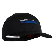 Loading Bar Embroidered Solid Cotton Twill Pro Style Cap - Black OSFM