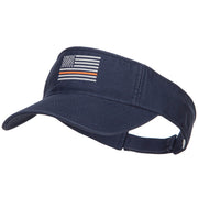 Thin Orange Line American Flag Embroidered Visor