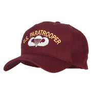 US Paratrooper Logo Embroidered Solid Cotton Pro Style Cap