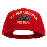 U.S. Paratrooper Veteran Embroidered Solid Cotton Twill Pro Style Cap