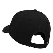 Fitness Logo Washed Solid Pigment Dyed Cotton Twill Brass Buckle Cap