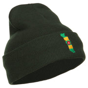 Togo Flag Map Embroidered Long Beanie