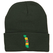 Togo Flag Map Embroidered Long Beanie