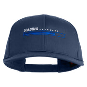 Loading Bar Embroidered Solid Cotton Twill Pro Style Cap - Navy OSFM