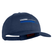 Loading Bar Embroidered Solid Cotton Twill Pro Style Cap - Navy OSFM