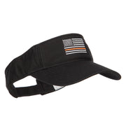 Thin Orange Line American Flag Embroidered Visor