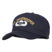 US Paratrooper Logo Embroidered Solid Cotton Pro Style Cap