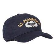 US Paratrooper Logo Embroidered Solid Cotton Pro Style Cap