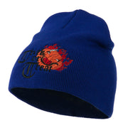 Trick or Treat Jack o Lantern Embroidered Short Beanie