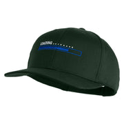 Loading Bar Embroidered Solid Cotton Twill Pro Style Cap - Dark Green OSFM