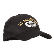 US Paratrooper Logo Embroidered Solid Cotton Pro Style Cap