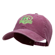 Fitness Logo Washed Solid Pigment Dyed Cotton Twill Brass Buckle Cap