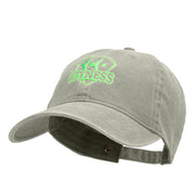 Fitness Logo Washed Solid Pigment Dyed Cotton Twill Brass Buckle Cap