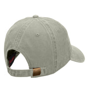 Fitness Logo Washed Solid Pigment Dyed Cotton Twill Brass Buckle Cap