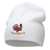 Turkey Pilgrim Embroidered Knitted Long Beanie