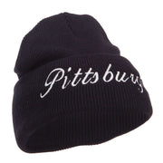 City of Pittsburgh Embroidered Long Beanie