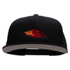 Fire Car Embroidered Superior Cotton Twill Flat Bill Snapback Prostyle Cap - Black OSFM