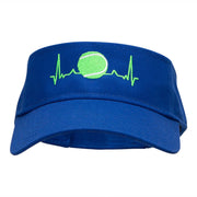 Tennis Ball Pulse Embroidered Cotton Twill Visor