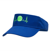 Tennis Ball Pulse Embroidered Cotton Twill Visor